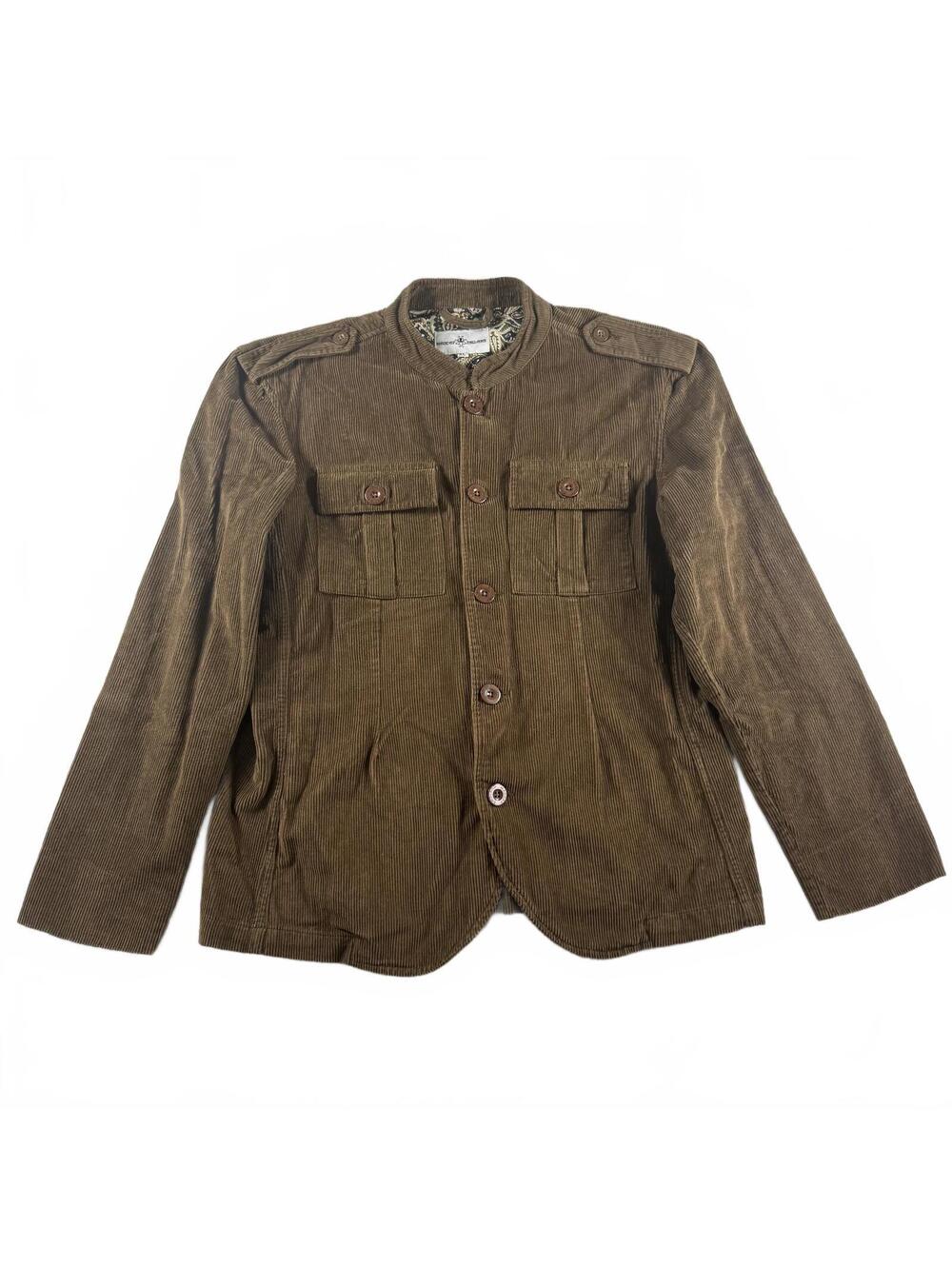 Madcap England Lennon Corduroy Military Jacket XL Brown Paisley Mod 60s Retro